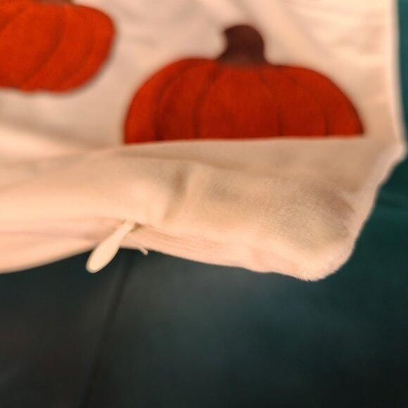 Pumpkin Decorative Pillow Cover Thanksgiving Decor Embroidered Throw Accent Case - Picture 10 of 10
